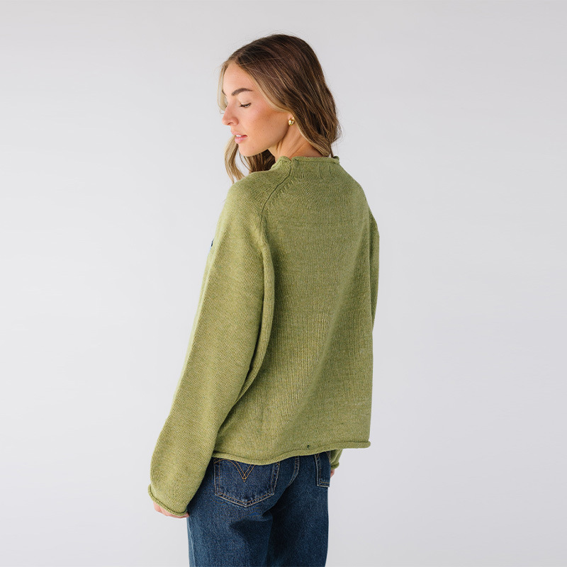 Versatile cartoon pattern crew neck sweater 59